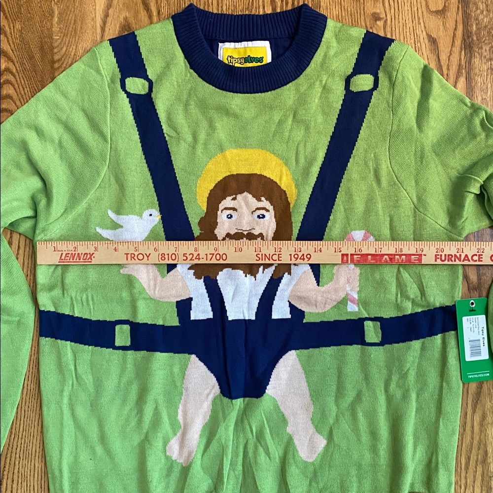 NWT Tipsy Elves Sweet Baby Jesus ugly sweater Christmas religious holiday party - Picture 9 of 11